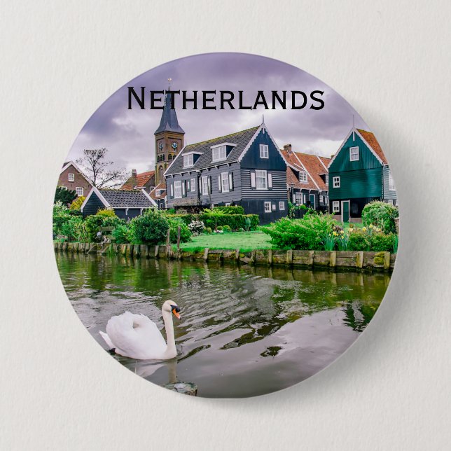 Dutch Village Marken in Netherlands 7.5 Cm Round Badge (Front)