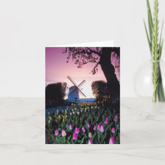Dutch Windmill at Sunset in Holland Notecards