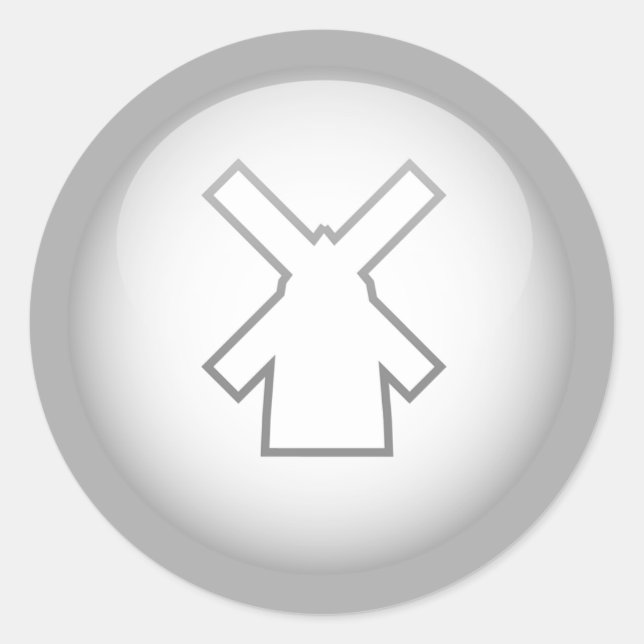 Dutch Windmill Classic Round Sticker (Front)