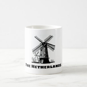 Dutch Windmill Design Coffee Mug