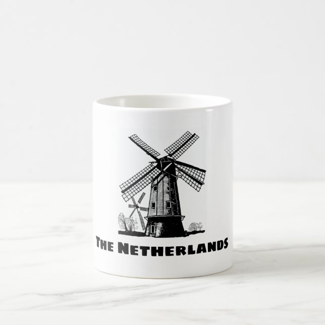 Dutch Windmill Design Coffee Mug (Center)