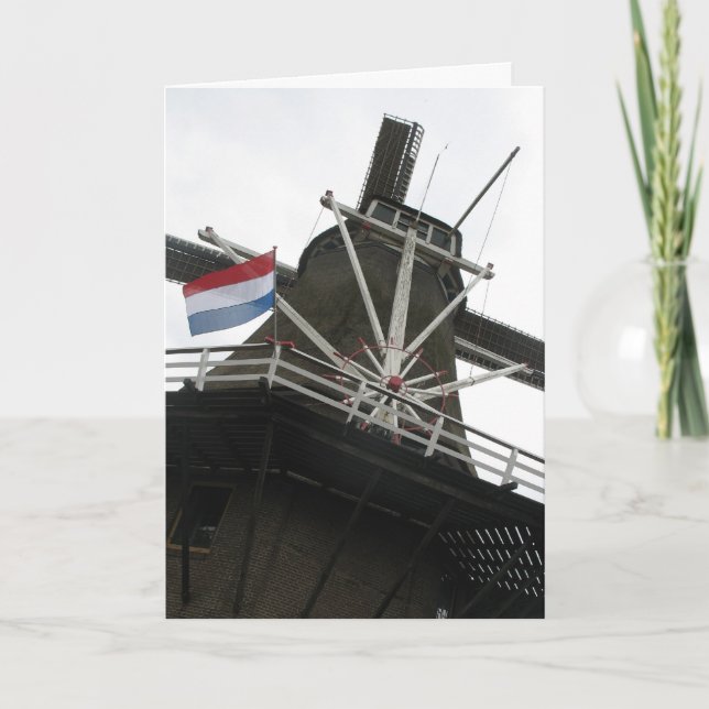 Dutch Windmill Greetings/ Note Card (Front)