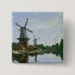 Dutch Windmills, 1884 15 Cm Square Badge