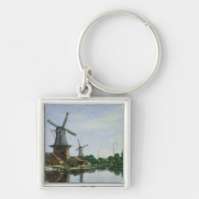 Dutch Windmills, 1884 Key Ring (Front)