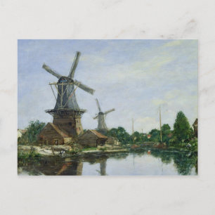 Dutch Windmills, 1884 Postcard