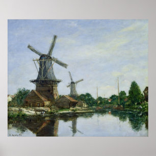Dutch Windmills, 1884 Poster