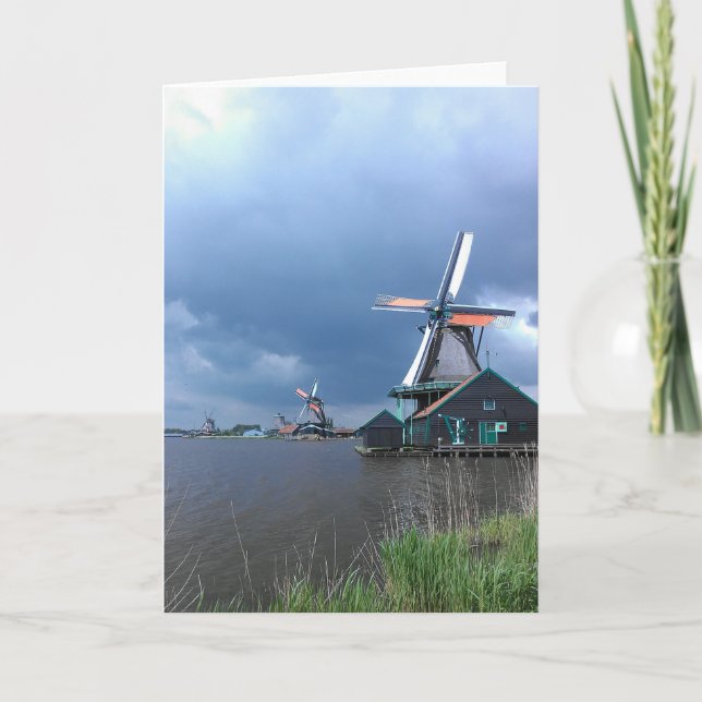 Dutch Windmills Greeting Card (Front)