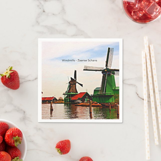 Dutch Windmills, Zaanse Schans, Holland Napkins (Insitu)