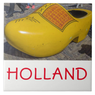 Dutch wooden clog ceramic tile