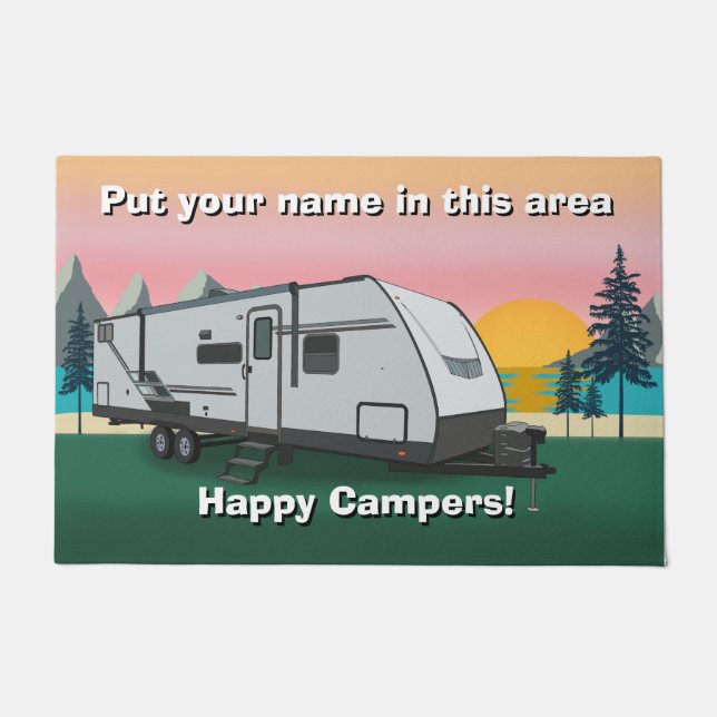 Dutchmen Kodiak 28SBH trailer design Happy Camper Doormat (Front)