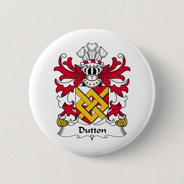 Dutton Family Crest 6 Cm Round Badge (Front)