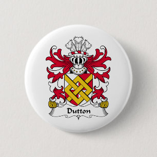 Dutton Family Crest 6 Cm Round Badge