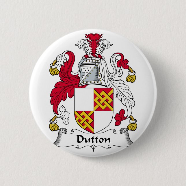 Dutton Family Crest 6 Cm Round Badge (Front)