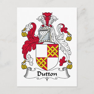 Dutton Family Crest Postcard