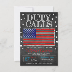 Duty Calls Deployment Invitation