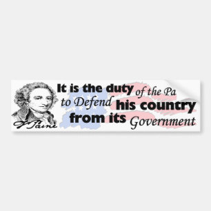 Duty Of The Patriot! Bumper Sticker