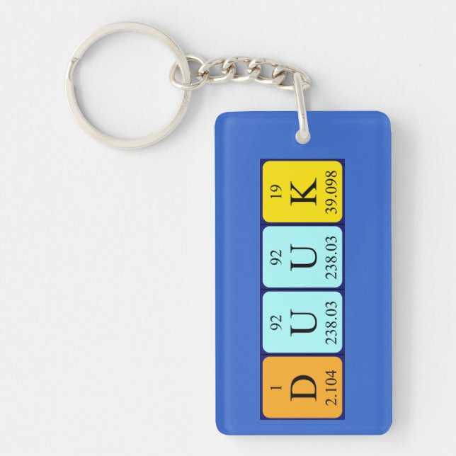Duuk periodic table name keyring (Front)