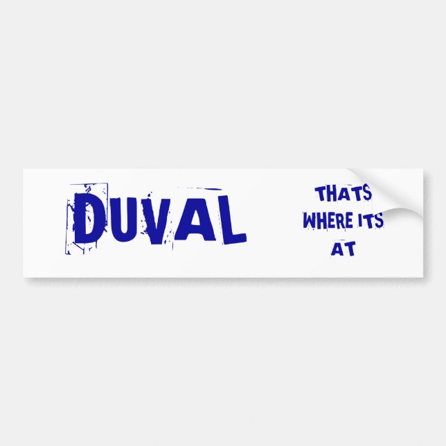DUVAL BUMPER STICKER (Front)