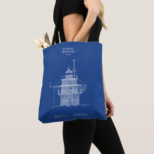 Duxbury Pier Light Lighthouse - Massachusetts – AD Tote Bag