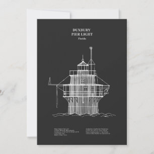 Duxbury Pier Light Lighthouse - Massachusetts – PD Thank You Card