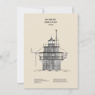 Duxbury Pier Light Lighthouse - Massachusetts -SBD Card
