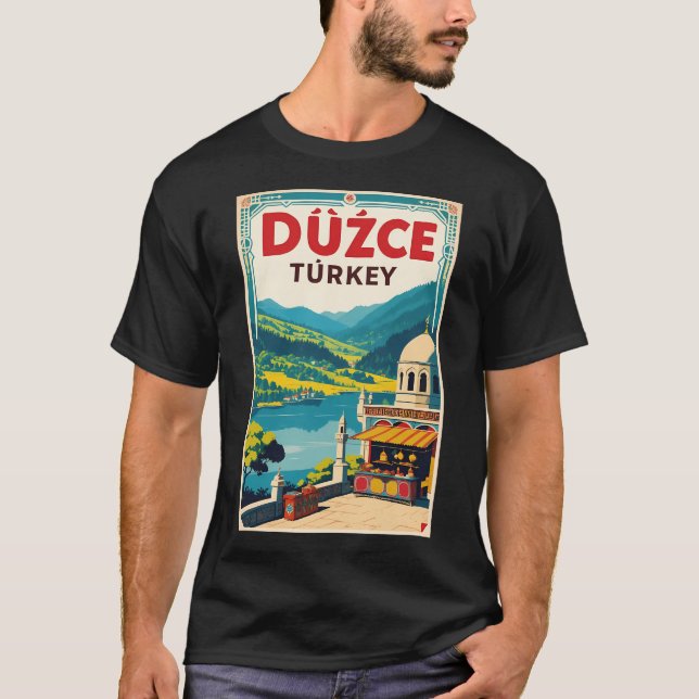 Duzce Turkey Vintage Travel Tourism T-Shirt (Front)