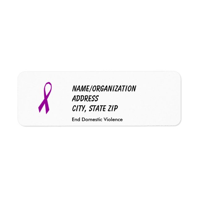 DVA Ribbon Return Address Label (Front)