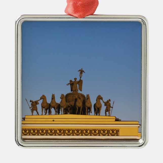 Dvortsovaya Square, Triumphal Arch, sunset 2 Metal Tree Decoration (Front)