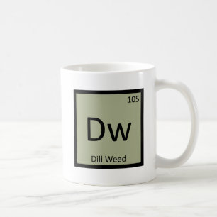 Dw - Dill Weed Chemistry Periodic Table Symbol Coffee Mug