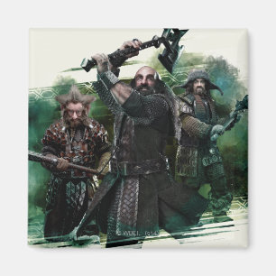 Dwalin, Nori, & Bofur Graphic Magnet