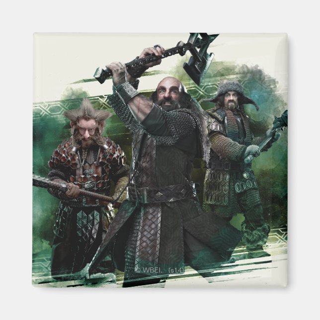 Dwalin, Nori, & Bofur Graphic Magnet (Front)