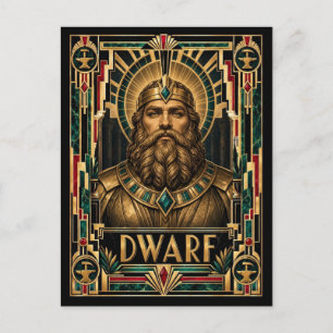 Dwarf, Art Deco Mythical Postcard