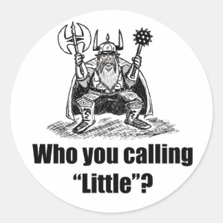 Dwarf-BW Classic Round Sticker