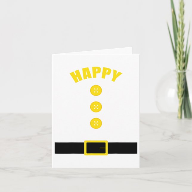 Dwarf Costume - Fun Halloween Gift Idea - Happy  Card (Front)