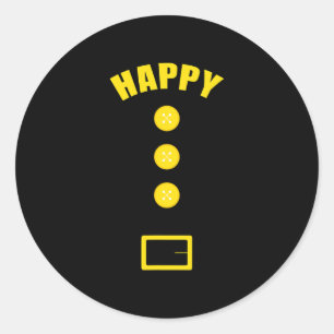 Dwarf Costume - Fun Halloween Gift Idea - Happy Classic Round Sticker