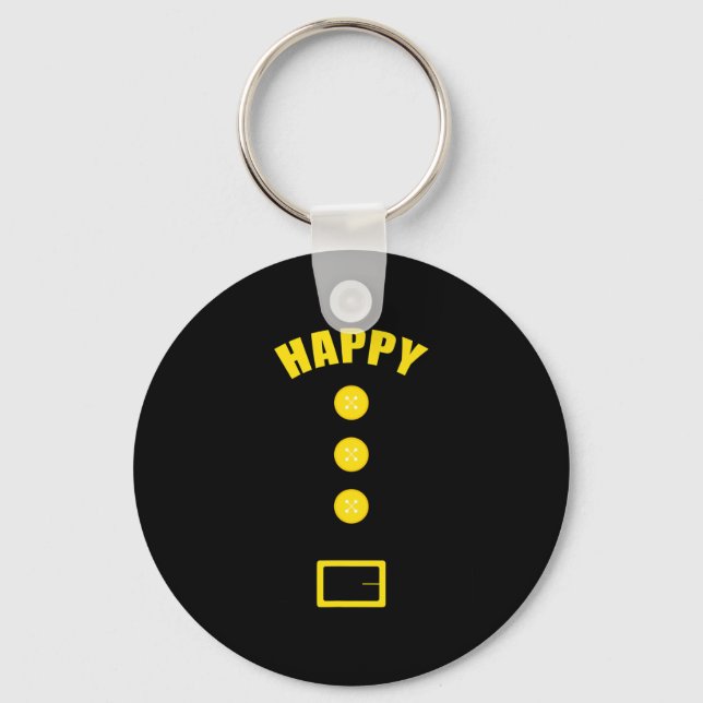 Dwarf Costume  - Fun Halloween Gift Idea - Happy  Key Ring (Front)