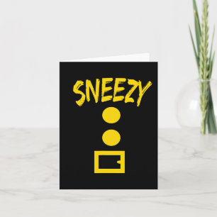 Dwarf Costume - Fun Halloween Gift Idea - Sneezy Card