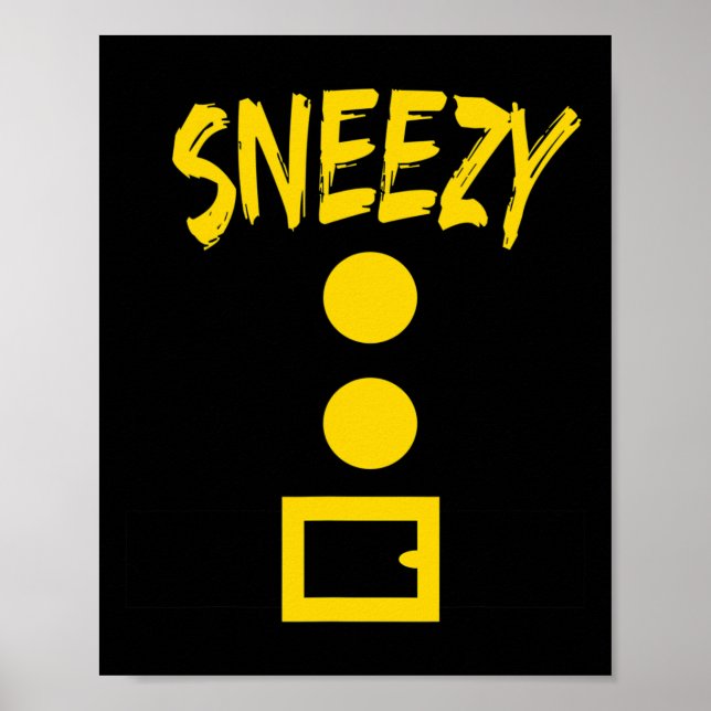 Dwarf Costume  - Fun Halloween Gift Idea - Sneezy Poster (Front)