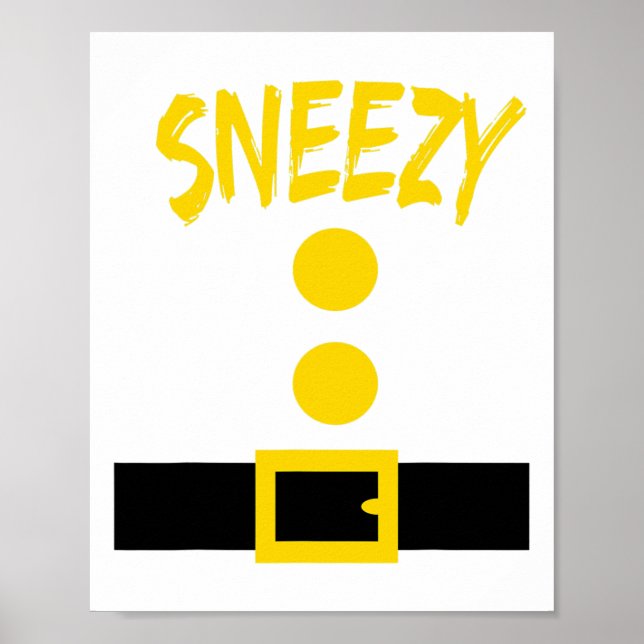 Dwarf Costume - Fun Halloween Gift Idea - Sneezy  Poster (Front)