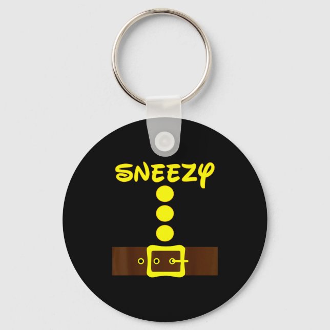 Dwarf Easy Halloween Group Costume Matching Men Wo Key Ring (Front)