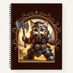 Dwarf Feline Fantasy Adventure Notebook
