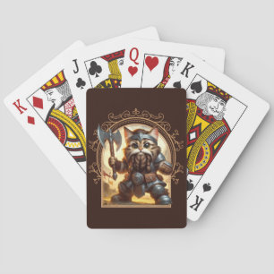 Dwarf Feline Fantasy Adventure Playing Cards