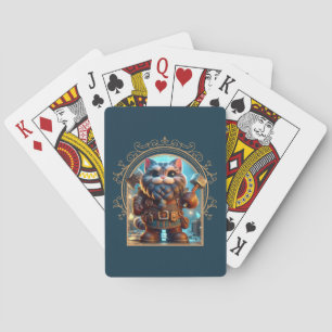 Dwarf Feline Fantasy Adventure Playing Cards