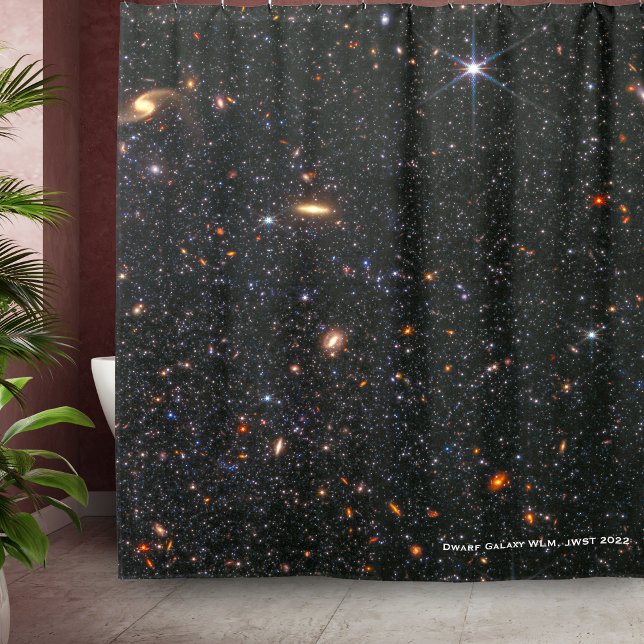 Dwarf Galaxy WLM James Webb Space Telescope Hi-Res Shower Curtain (Creator Uploaded)
