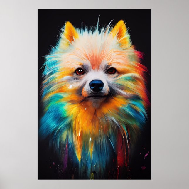 Dwarf German Spitz Dog Pet Cute Adorable Animal  Poster (Front)