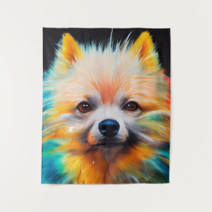 Dwarf German Spitz Dog Pet Cute Adorable Animal Tapestry