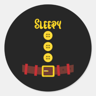 Dwarf Halloween Group Colour Dwarf Costume Family Classic Round Sticker