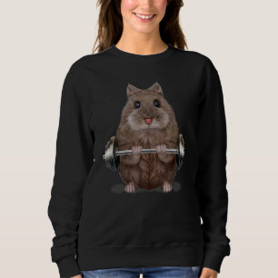 Dwarf Hamster Muscle Training Weightlifting Fitnes Sweatshirt