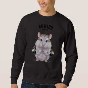 Dwarf Hamster Muscle Training Weightlifting Fitnes Sweatshirt