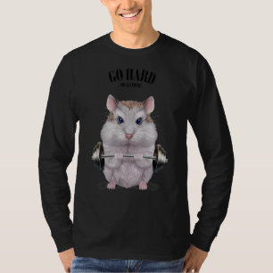 Dwarf Hamster Muscle Training Weightlifting Fitnes T-Shirt